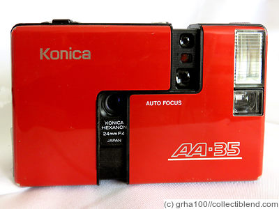 Konishiroku (Konica): Konica AA 35 (red) camera