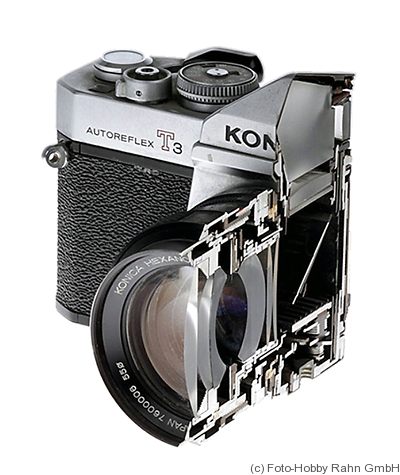 Konishiroku (Konica): Konica Autoreflex T3 (cut-away) camera