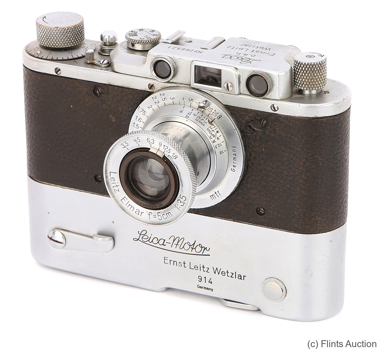 Leitz: Leica II (Mod D) (chrome, w/motor) camera