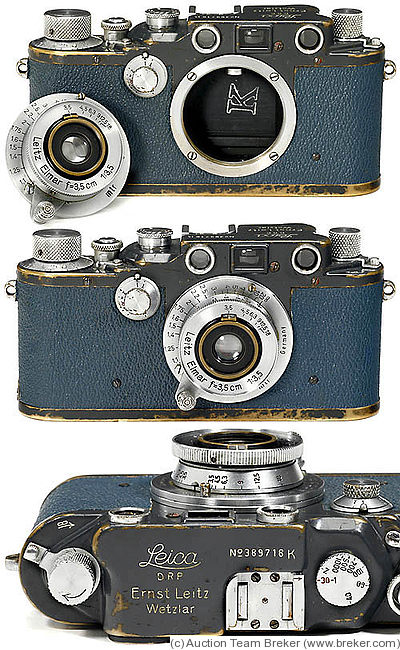 Leitz: Leica IIIc K German Navy, blue camera