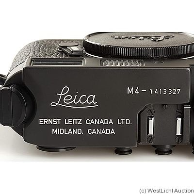 Leitz: Leica M4 black  ’Ernst Leitz Canada’ camera
