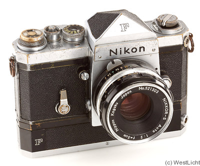 Nikon: Nikon F (eyelevel, chrome, F-36) camera