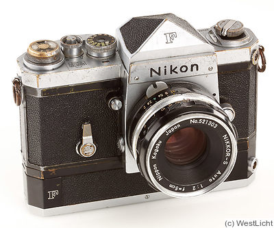 Nikon: Nikon F (eyelevel, chrome, first 1000, F-36) camera