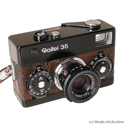 Rollei: Rollei 35 black (brown leather - crocodile) camera