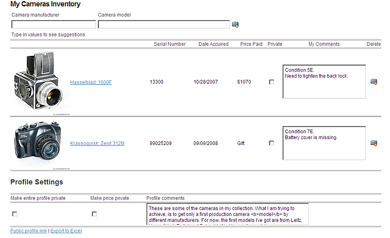 examples inventory manuals