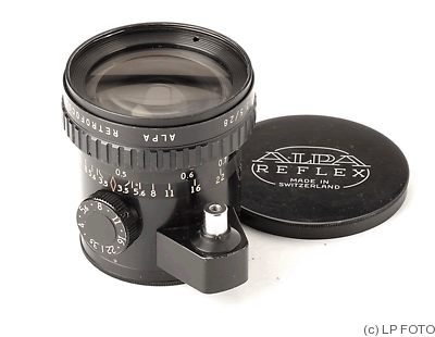 Angénieux: 28mm (2.8cm) f3.5 Alpa Retrofocus (black) camera