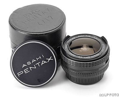 Asahi: 17mm (1.7cm) f4 SMC Pentax Fish-Eye (PK) camera