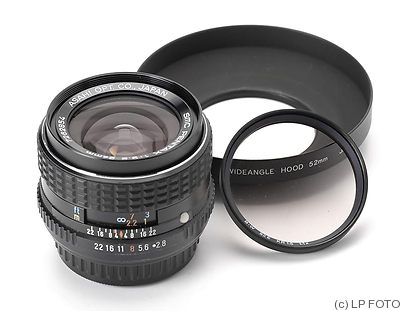 Asahi: 24mm (2.4cm) f2.8 SMC Pentax (PK) camera