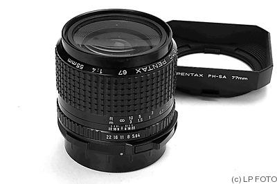 Asahi: 55mm (5.5cm) f4 SMC Pentax 67 camera