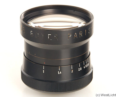 Boyer: 50mm (5cm) f1.0 Saphir camera