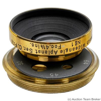 Busch, Emil: Wideangle Aplanat Ser. C. (brass, 4 1/8in len, f16) camera