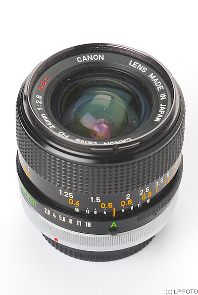Canon: 24mm (2.4cm) f2.8 FD S.S.C camera