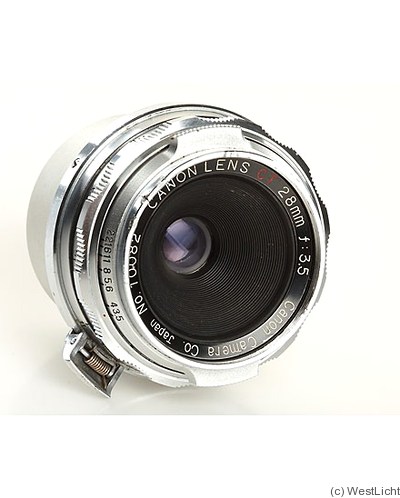 Canon: 28mm (2.8cm) f3.5 Canon CT (original Contaxt mount) camera