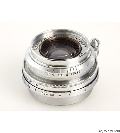Canon: 35mm (3.5cm) f3.2 Serenar (SM, chrome) camera