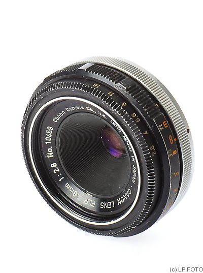 Canon: 38mm (3.8cm) f2.8 FLP camera