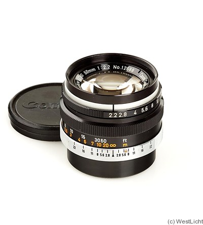 Canon: 50mm (5cm) f2.2 (SM, black) camera