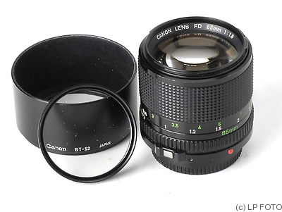 Canon: 85mm (8.5cm) f1.8 FDn camera