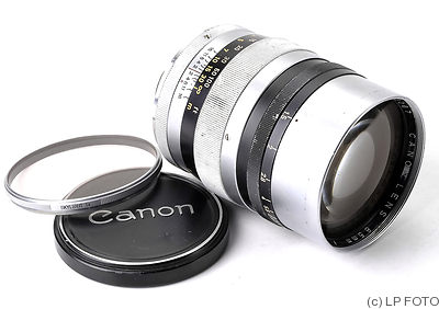 Canon: 85mm (8.5cm) f1.9 (SM, black/chrome) camera