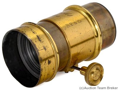 Darlot: Petzval (brass, 11cm len, 180mm focal len, 6cm dia) camera