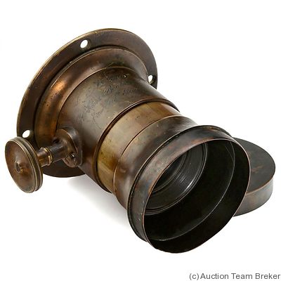 Holmes, Booth & Haydens: Petzval (brass, 11.5cm len, 4cm dia) camera