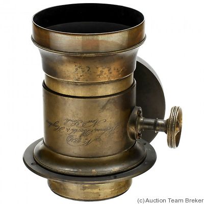 Holmes, Booth & Haydens: Petzval (brass, 14cm len, 6cm dia) camera
