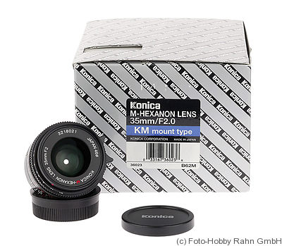 Konica: 35mm (3.5cm) f2 M-Hexanon camera