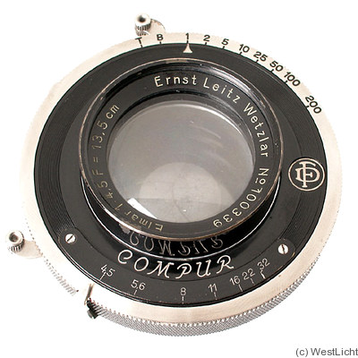 Leitz: 135mm (13.5cm) f4.5 Elmar (Compur, 9x15 cameras) camera