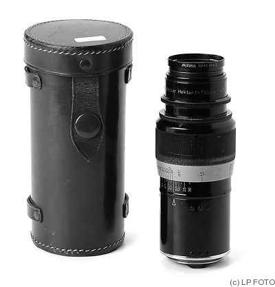 Leitz: 135mm (13.5cm) f4.5 Hektor (SM, black/nickel) camera
