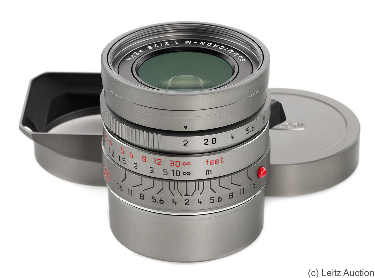Leitz: 28mm (2.8cm) f2 Summicron-M Asph (BM, titan) camera