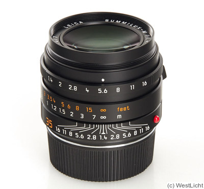Leitz: 35mm (3.5cm) f1.4 Summilux-M (BM, black, aspherical, 11663) camera