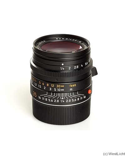 Leitz: 35mm (3.5cm) f1.4 Summilux-M (BM, black, aspherical, 1994) camera
