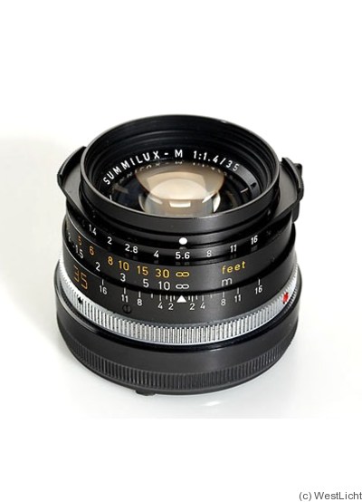 Leitz: 35mm (3.5cm) f1.4 Summilux-M (BM, black, early) camera
