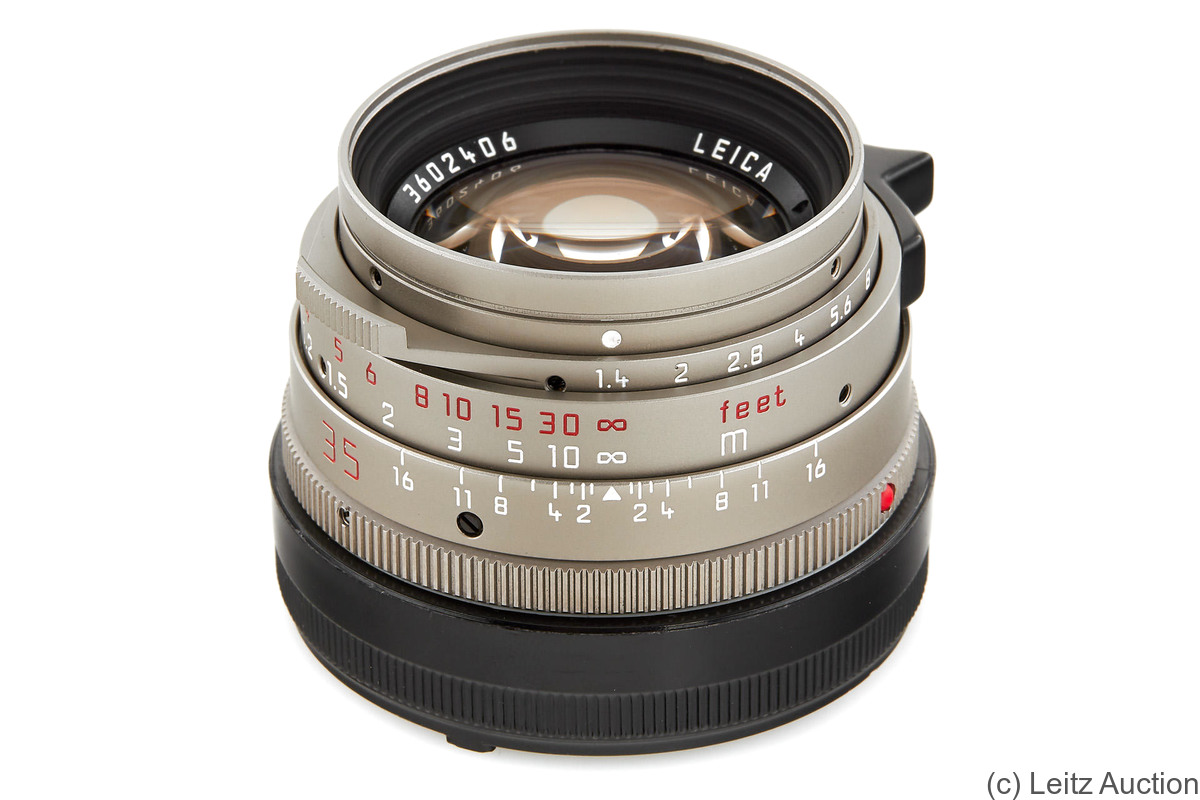 Leitz: 35mm (3.5cm) f1.4 Summilux-M (BM, titan) camera
