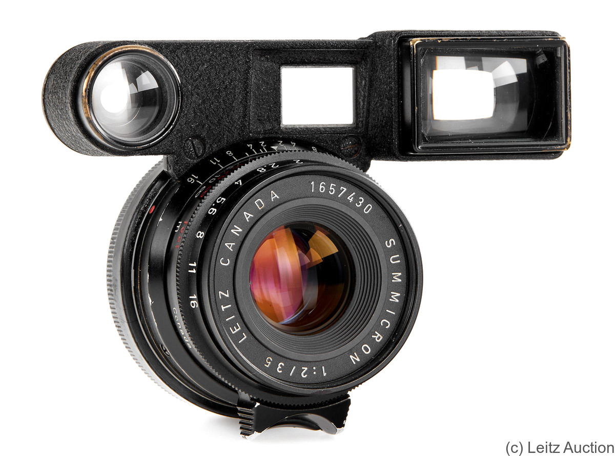 Leitz: 35mm (3.5cm) f2 Summicron (BM, black, early, M3 eyes) camera