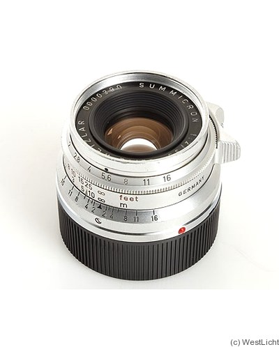Leitz: 35mm (3.5cm) f2 Summicron (BM, chrome, prototype, Germany) camera