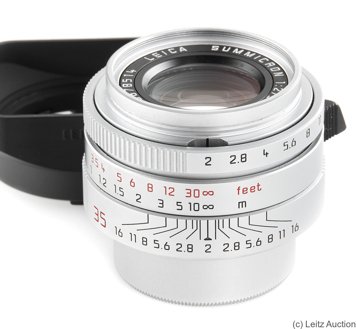 Leitz: 35mm (3.5cm) f2 Summicron (SM, chrome, aspherical) camera