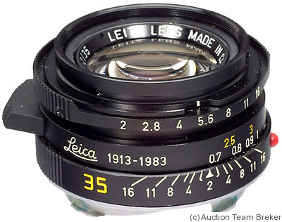 Leitz: 35mm (3.5cm) f2 Summicron-M '1913-1983' (BM, black) camera