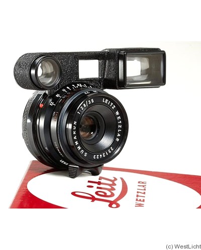 Leitz: 35mm (3.5cm) f2.8 Summaron (BM, black, w/eyes) camera