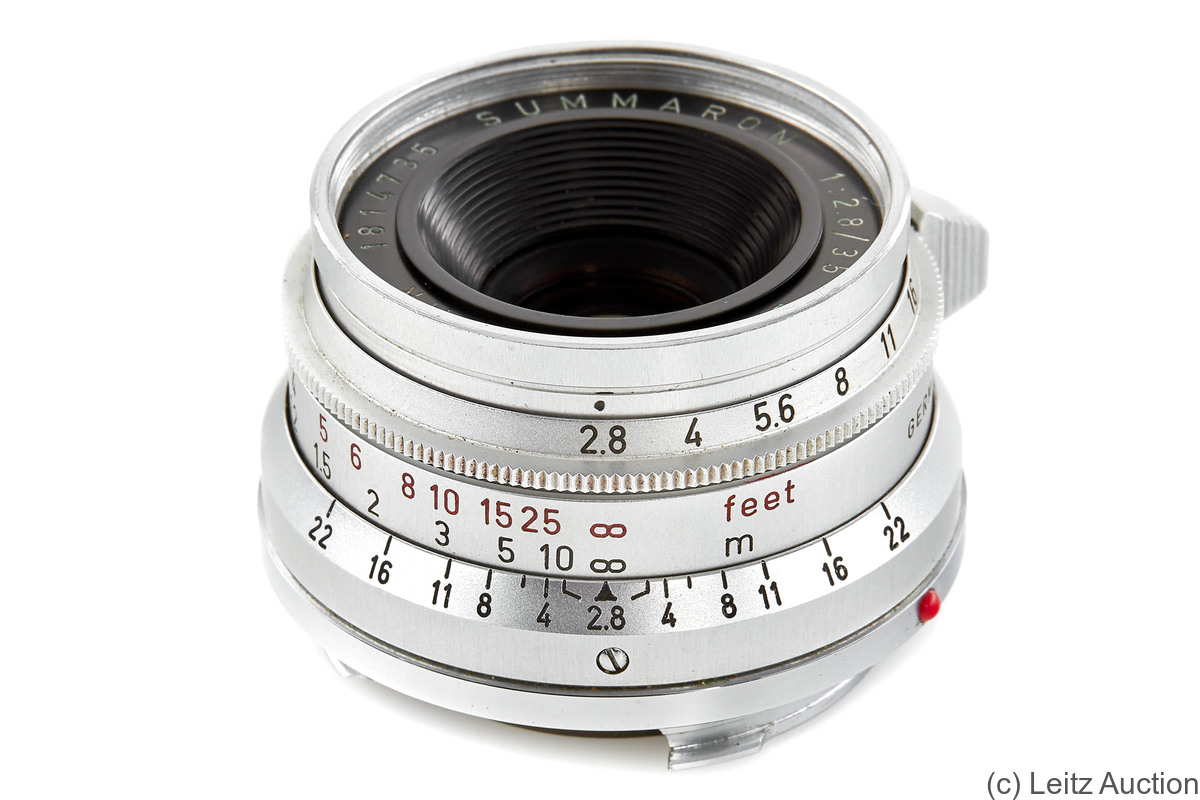 Leitz: 35mm (3.5cm) f2.8 Summaron (BM, chrome) camera