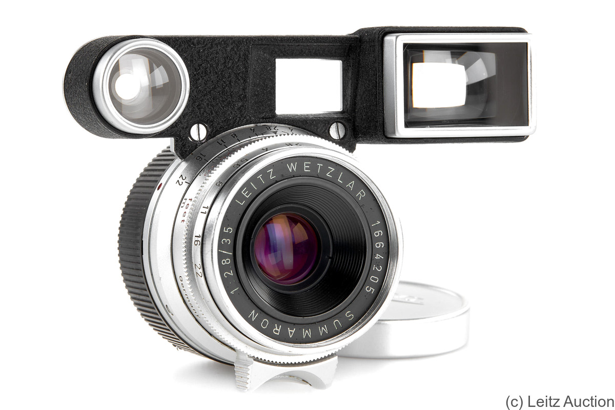 Leitz: 35mm (3.5cm) f2.8 Summaron (BM, chrome, w/eyes) camera