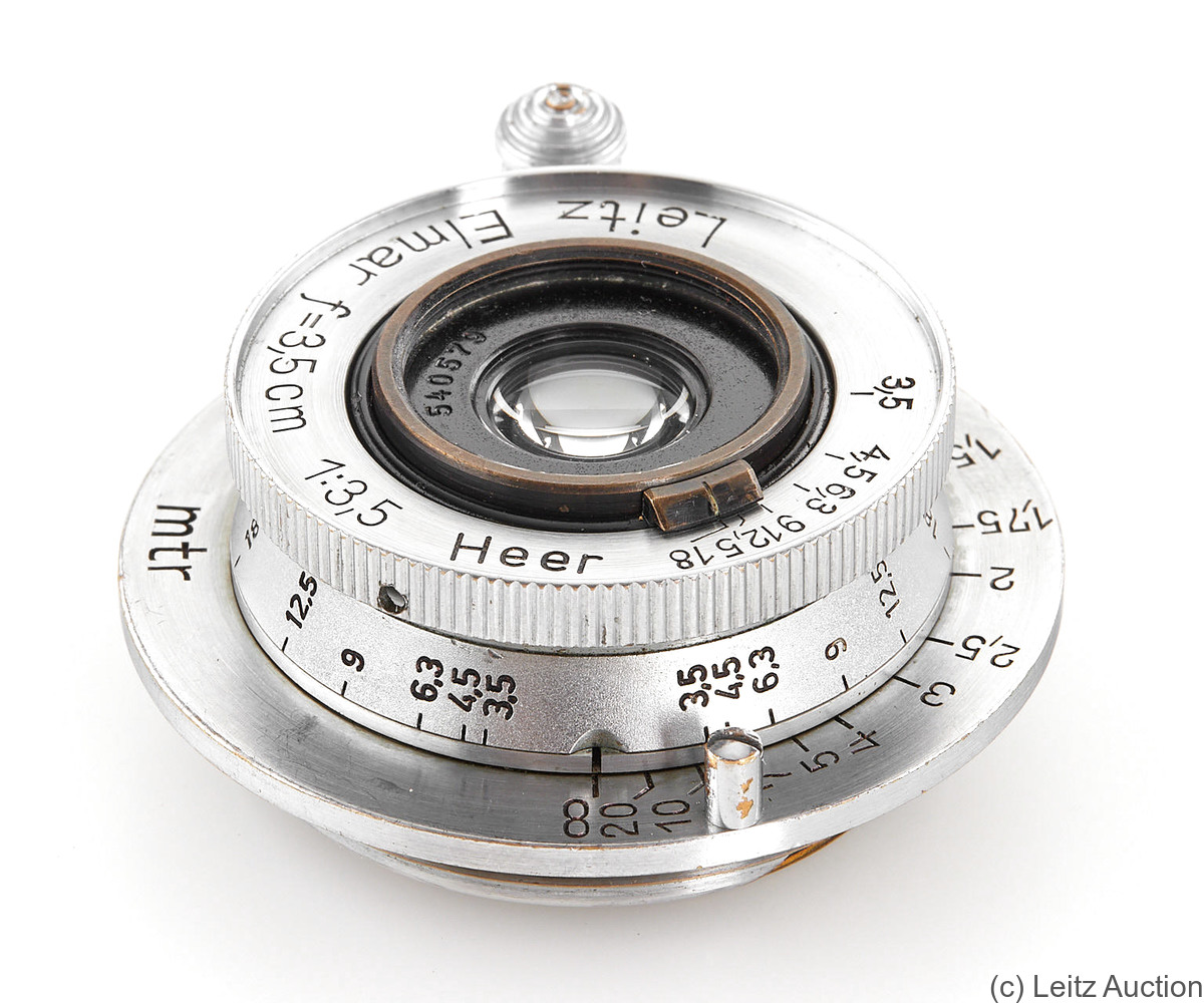 Leitz: 35mm (3.5cm) f3.5 Elmar 'Heer' (SM, chrome) camera