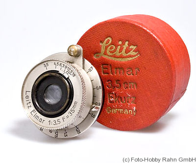Leitz: 35mm (3.5cm) f3.5 Elmar (non-standard , chrome) camera