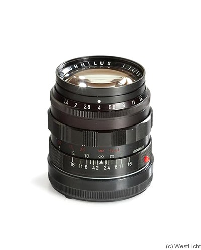Leitz: 50mm (5cm) f1.4 Summilux (BM, black, 1958) camera