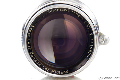 Leitz: 50mm (5cm) f1.5 Summarit (BM, late, Ldt) camera