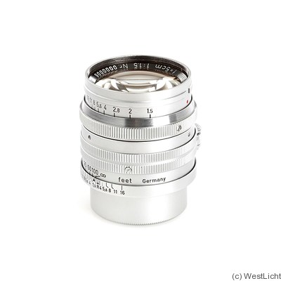Leitz: 50mm (5cm) f1.5 Summarit (SM, prototype) camera