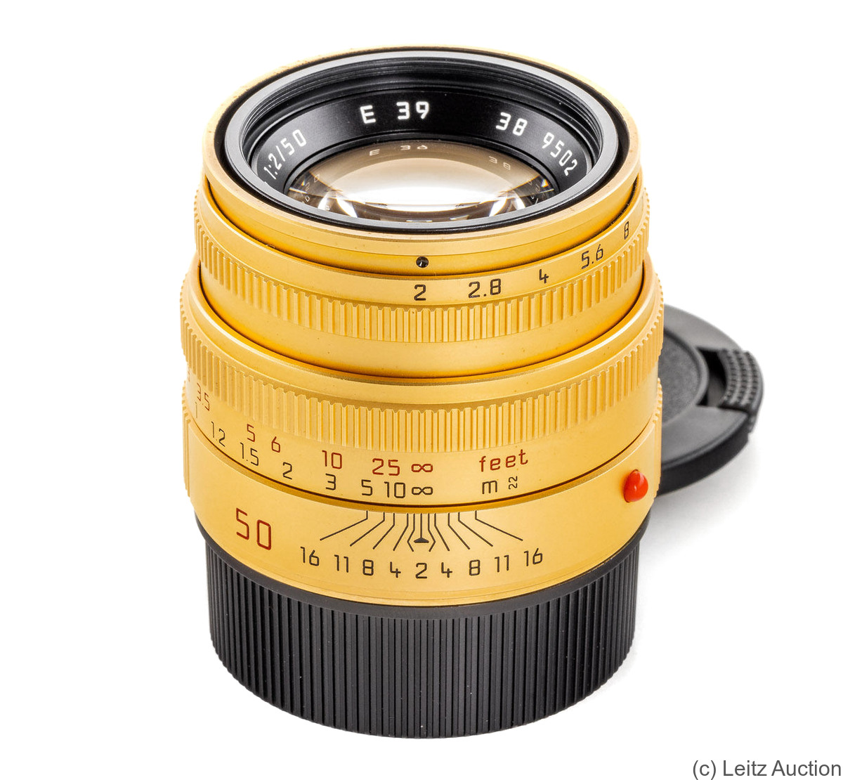 Leitz: 50mm (5cm) f2 Summicron-M (BM, gold, 11826) camera