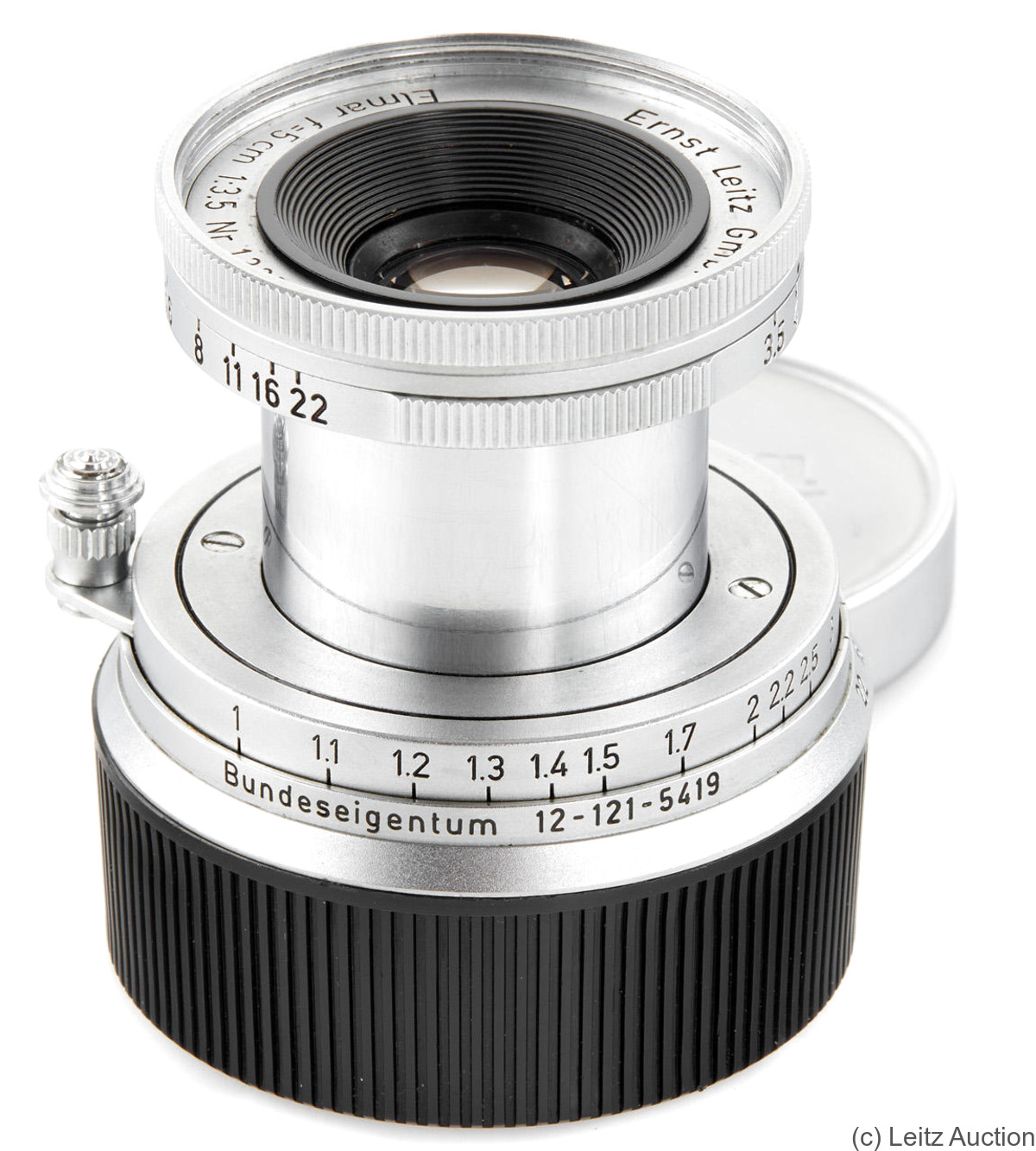 Leitz: 50mm (5cm) f3.5 Elmar 'Bundeseigentum' (BM, chrome) camera