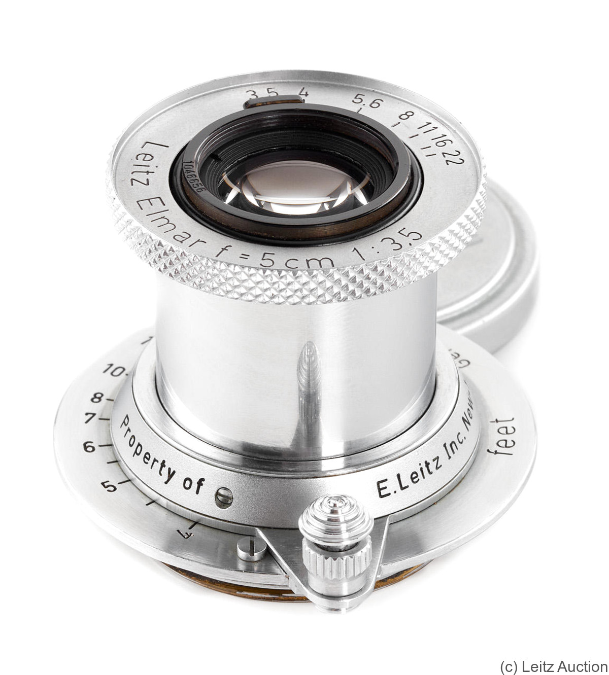 Leitz: 50mm (5cm) f3.5 Elmar 'E.Leitz' (SM, chrome) camera