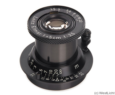 Leitz: 50mm (5cm) f3.5 Elmar 'Swedish Army' (SM, black) camera
