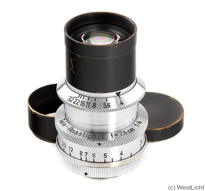 Leitz: 75mm (7.5cm) f4 Tele-Anastigmat (C-mount) camera